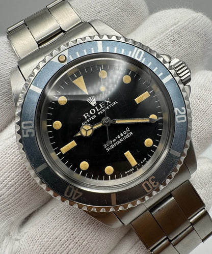 Rolex Submariner (No Date) 5513 "Meters First" Zinc Sulfide Yellow Patina Faded Blue Insert 1967 (Serviced)