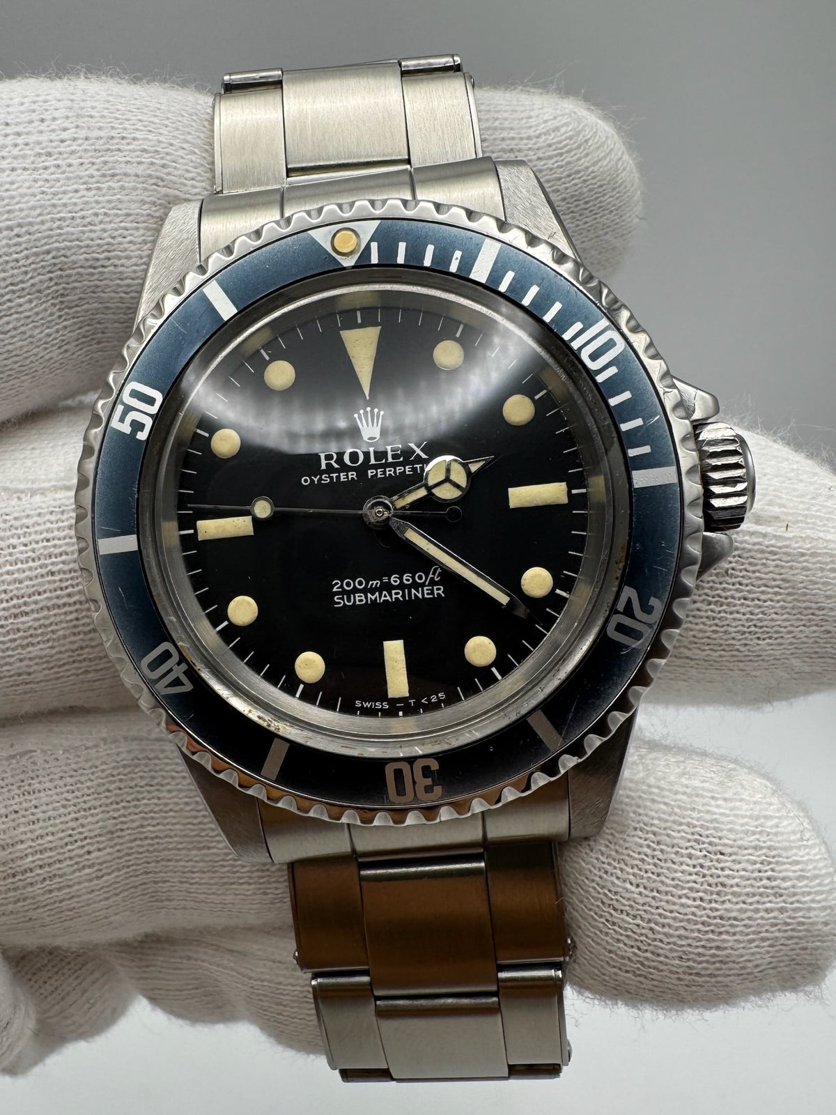Rolex Submariner (No Date) 5513 "Meters First" Zinc Sulfide Lume Long 5 Blue Insert 1968 (Full-Set/Serviced)