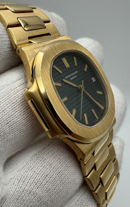 Patek Philippe Nautilus 3800J 18K Yellow Gold Blue Sigma Dial 1984