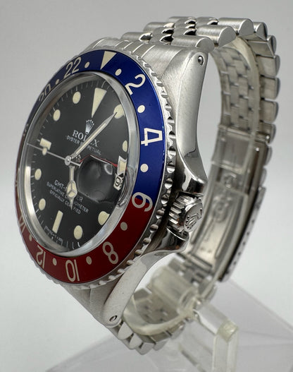 Rolex GMT-Master 1675 MK4 Pepsi Jubilee Vintage 1978 (Serviced)