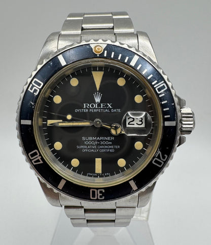 Rolex Submariner Date 16800 Matte Dial Heavy Patina 1982 (Full-Set/Unpolished/Serviced)
