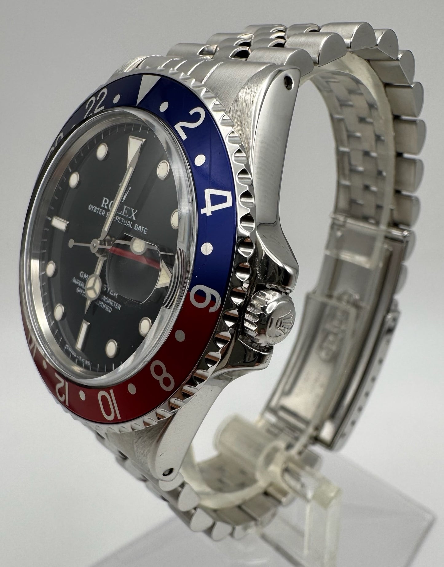 Rolex GMT-Master 16750 Pepsi Black Glossy Dial 1983 (Serviced)