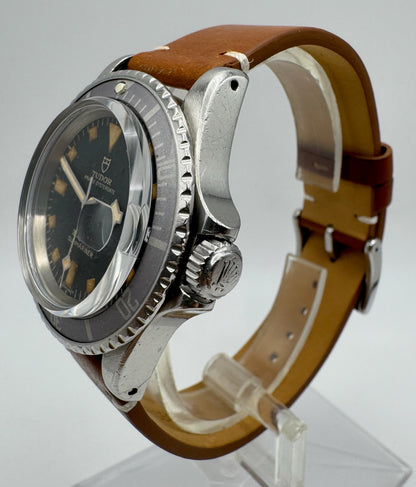 Tudor Submariner Snowflake 9411/0 Blue Confetti Dial Pumpkin Patina Blue/Lavender Insert 1976 (Unpolished)