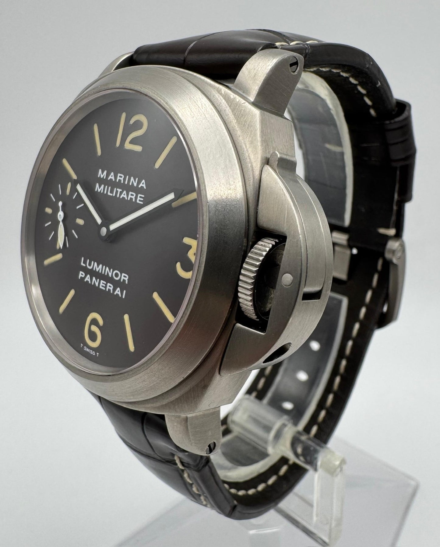 Panerai Luminor Marina Militare PAM00036 Titanium Tobacco Tritium Dial 2000 (Full-Set)