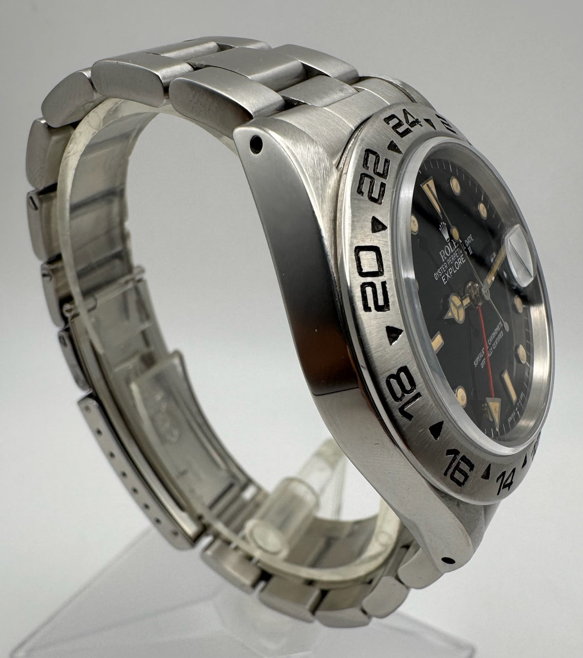 Rolex Explorer II 16550 Black Dial Yellow Patina 1983