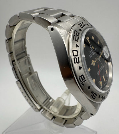 Rolex Explorer II 16550 Black Dial Yellow Patina 1983