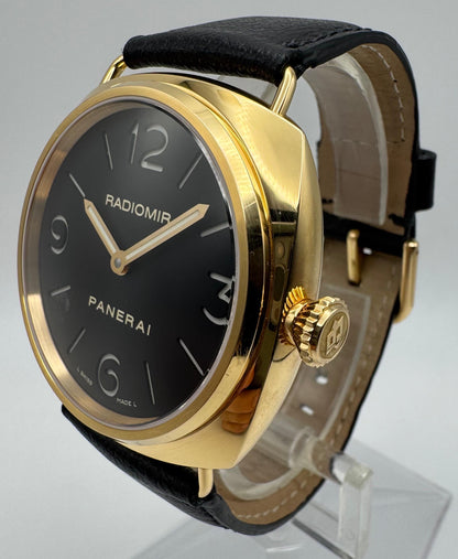 Panerai Radiomir Base PAM231 Rose Gold 45 Black Dial 2010 (Full-Set/Unpolished)
