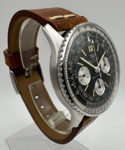 Breitling Navitimer 806 Twin Jets Chronograph Yellow Patina Vintage 1965 (Serviced)