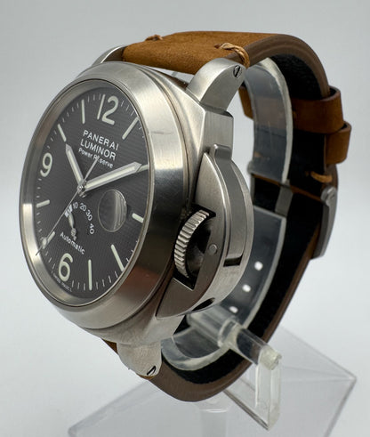Panerai Luminor Power Reserve PAM57 Titanium Tobacco Dial Very Rare 2000 (Full-Set/Unpolished)