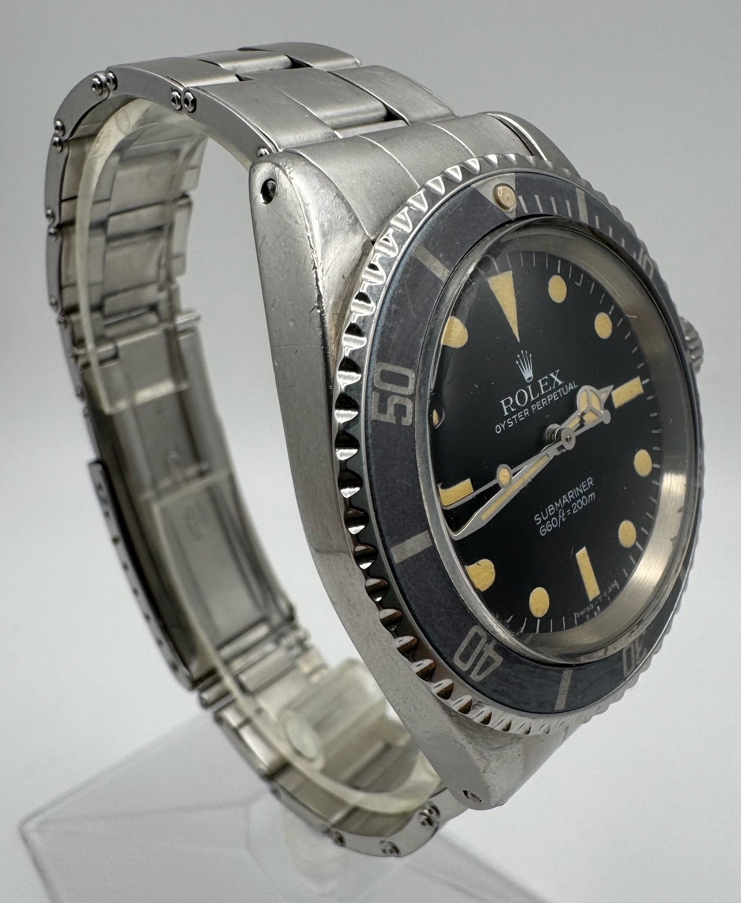 Rolex Submariner No Date 5513 Maxi Dial Yellow Patina Ghost Bezel 1966 (Serviced)