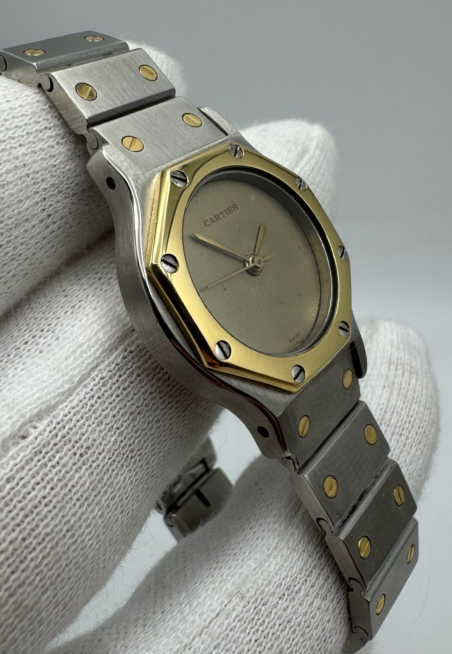 Cartier Santos 0907 Octagon 2 Tone Ghost Dial 1980 (Serviced)