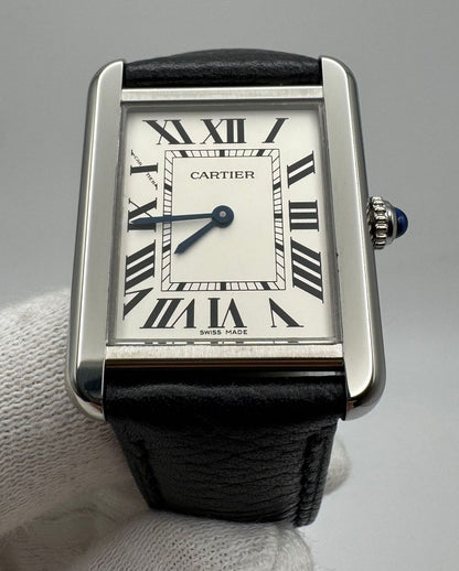 Cartier Tank Solo 31x24 Steel Quartz Silver Dial 2019 (Full-Set/Mint)