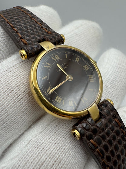 Cartier Vendome 590004 Wood Dial ~1990 (Unpolished)