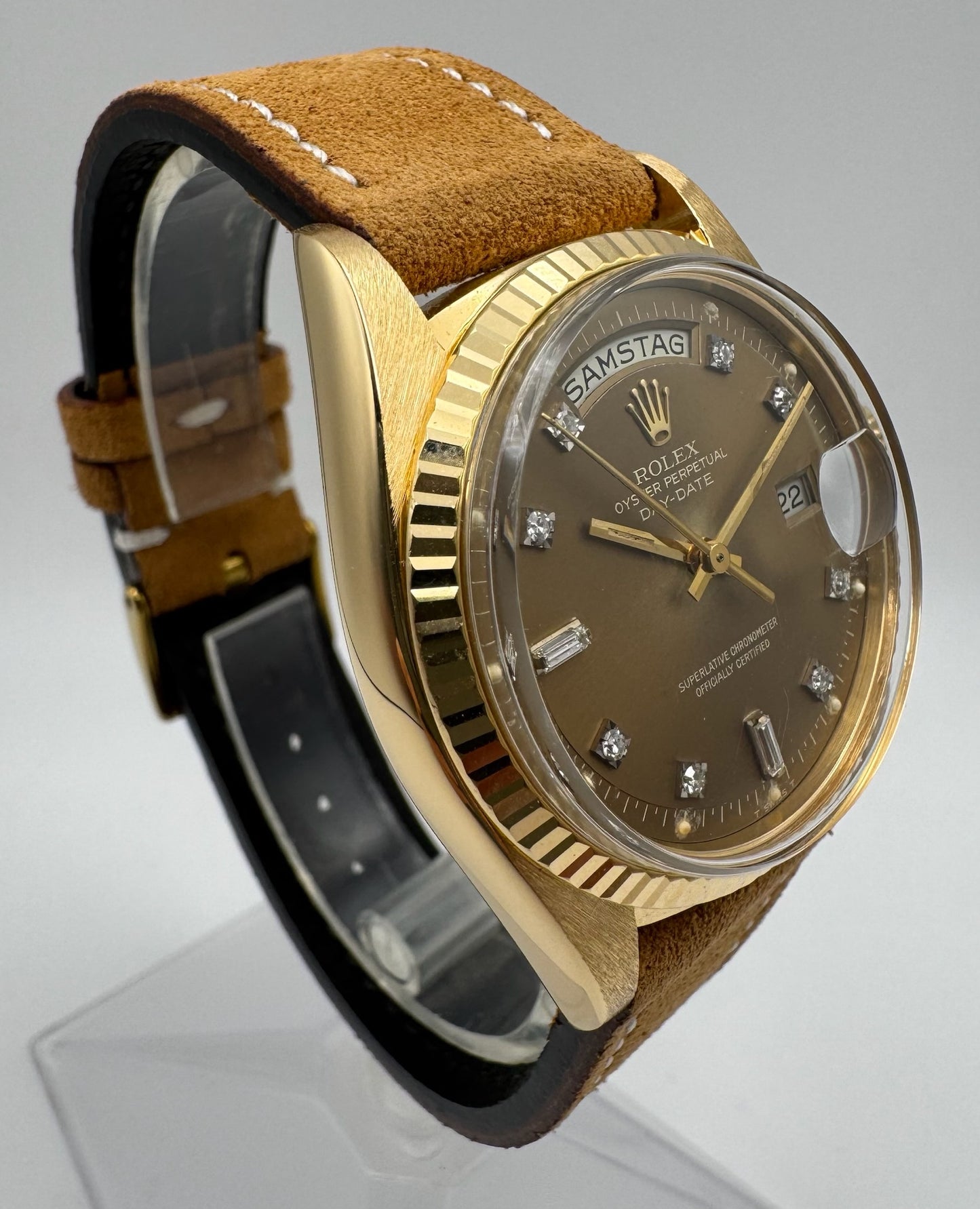Rolex Day-Date 36 1803 OEM Ghost Diamond Dial 1976 Very Rare (Serviced)