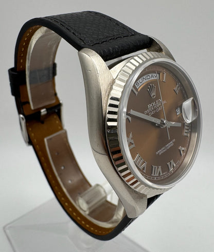 Rolex Day-Date 18239 White Gold Brown/Bronze Dial Rare 1999 (Unpolished)
