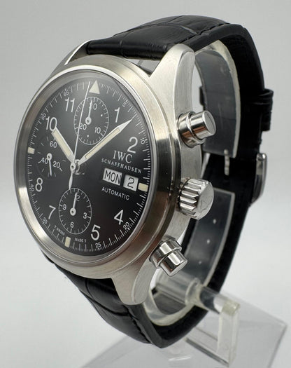 IWC Pilot Chronograph IW3706 Black Tritium Dial 1997 (Papers)