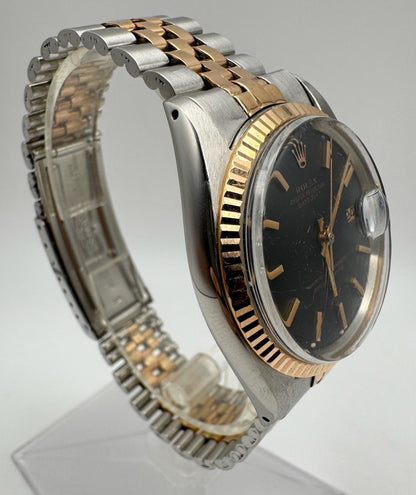 Rolex Datejust 1601 Black Matte Dial Vintage 1968 (Serviced)