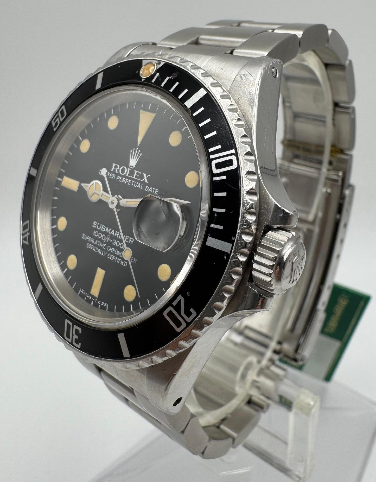 Rolex Submariner Date 16800 Matte Dial Yellow Patina 1986 (Full-Set/Serviced)