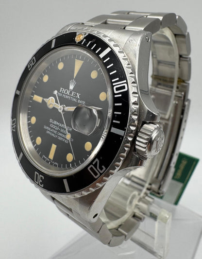 Rolex Submariner Date 16800 Matte Dial Yellow Patina 1986 (Full-Set/Serviced)