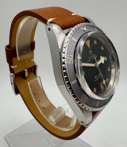 Tudor Submariner Snowflake 9411/0 Blue Confetti Dial Pumpkin Patina Blue/Lavender Insert 1976 (Unpolished)