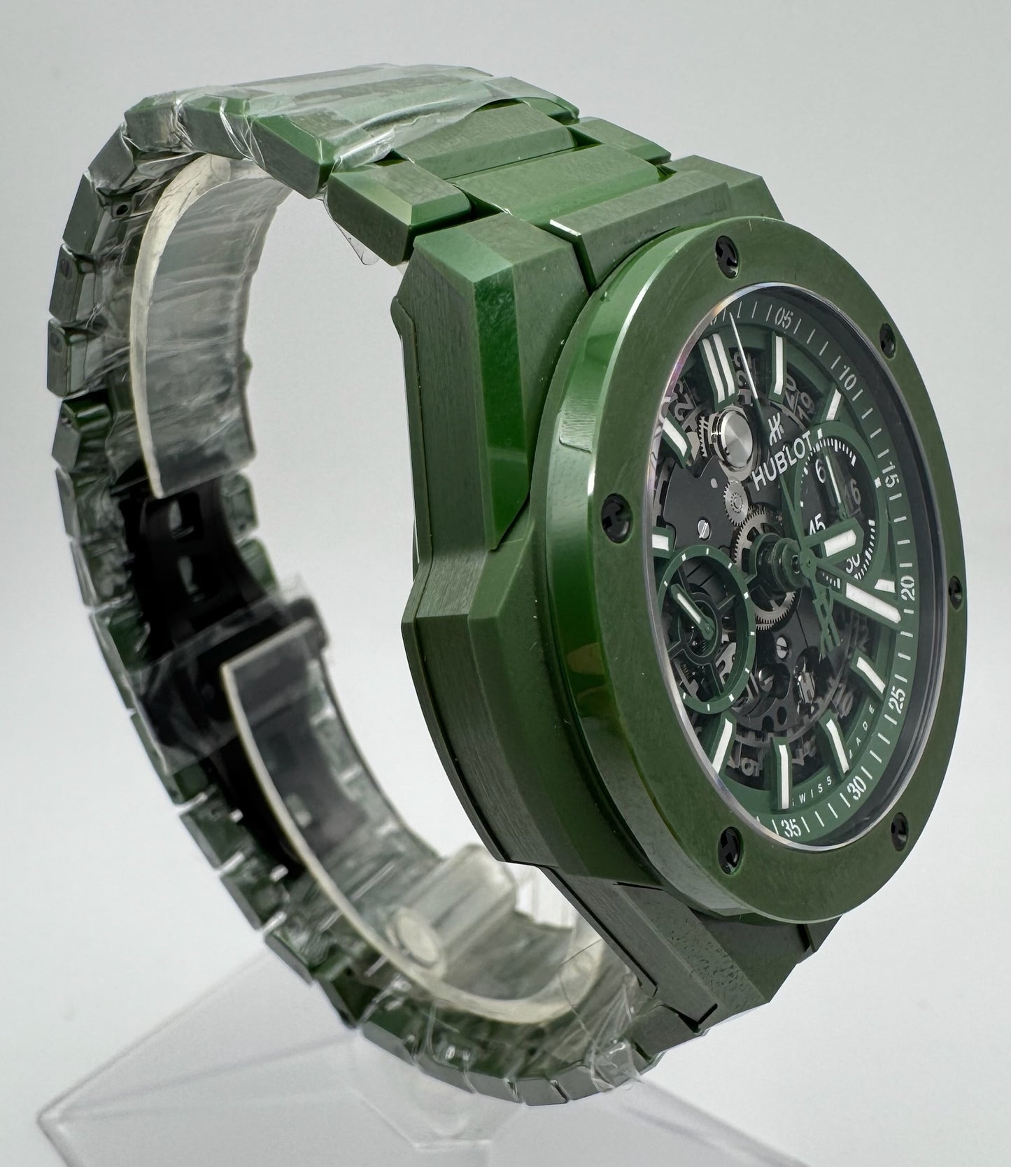 Hublot Big Bang Unico Full Green Ceramic 42 Skeleton Dial Limited Edition 250pcs 2022 (Papers/Mint)