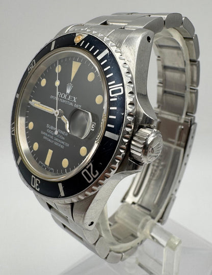 Rolex Submariner Date 16800 Matte Dial Heavy Patina 1982 (Full-Set/Unpolished/Serviced)