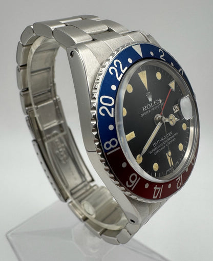 Rolex GMT-Master 1675 MK6 Yellow Patina Pepsi Oyster Bracelet 1978 (Serviced)