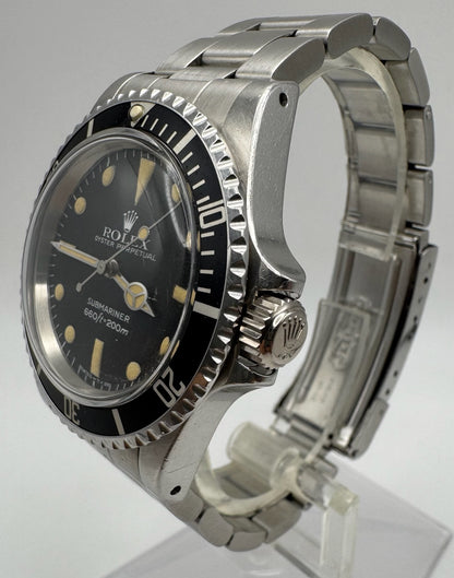 Rolex Submariner (No Date) 5513 Maxi Dial Yellow Patina 1982 (Full-Set/Unpolished/Serviced)