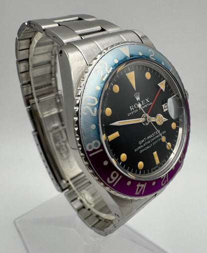 Rolex GMT-Master 1675 MK1 Long E Pumpkin Zinc Sulfide Lume Fuchsia Insert 1968