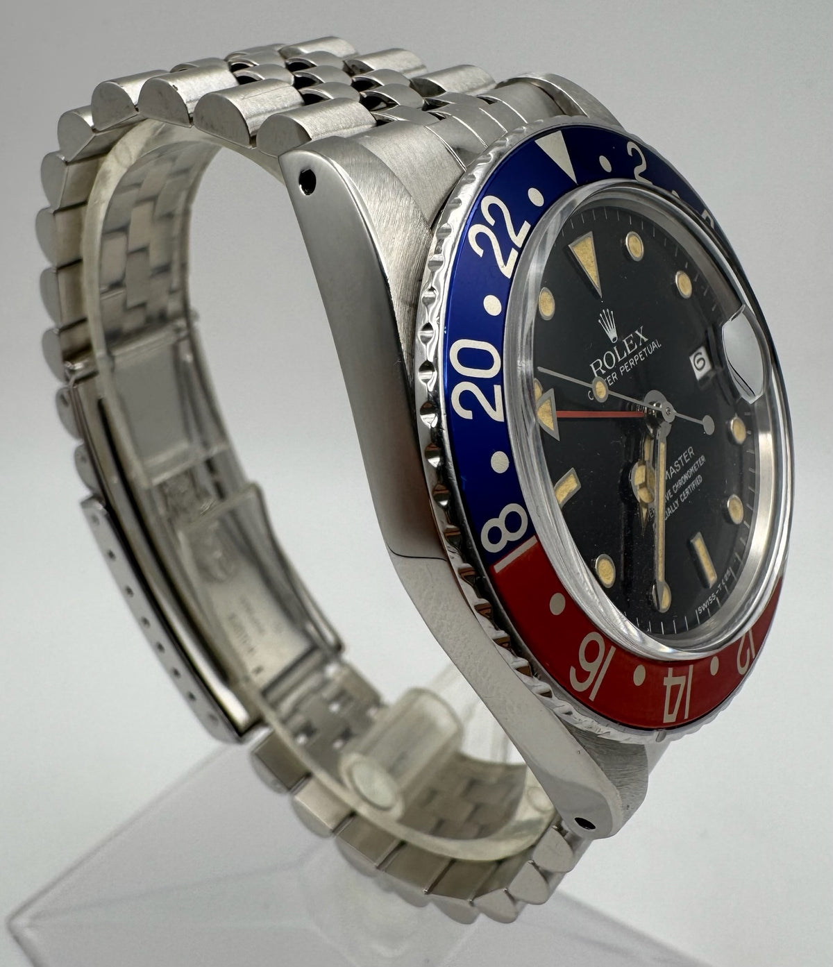 Rolex GMT-Master 16750 Jubilee Pepsi Yellow Patina 1984 (Serviced)