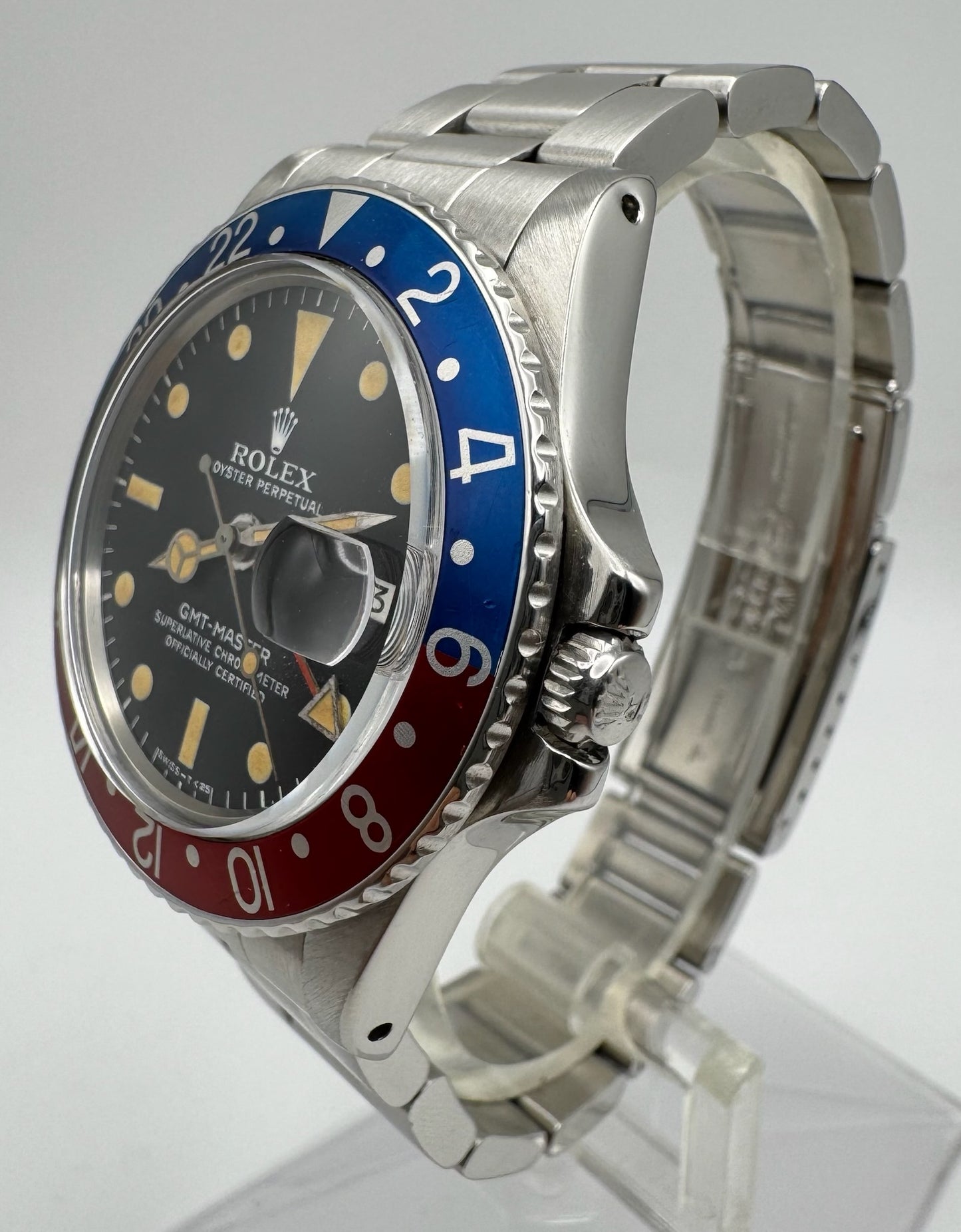 Rolex GMT-Master 1675 MK4 Pepsi Red Back Heavy Patina 1976 (Full-Set)