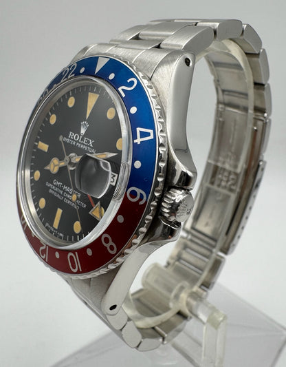 Rolex GMT-Master 1675 MK4 Pepsi Red Back Heavy Patina 1976 (Full-Set)