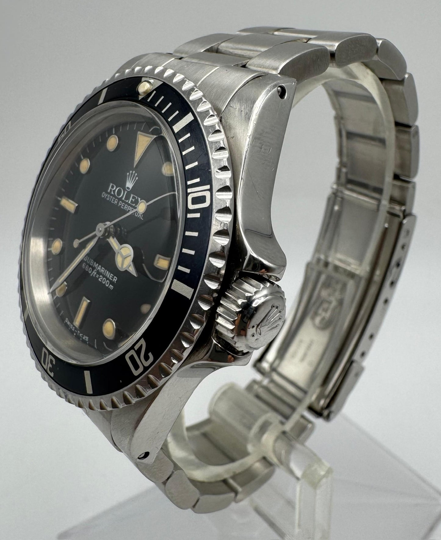 Rolex Submariner 5513 Glossy Dial Yellow Patina Blue Insert 1986 (Full-Set/Serviced)