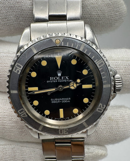 Rolex Submariner No Date 5513 Maxi Dial Yellow Patina Ghost Bezel 1966 (Serviced)