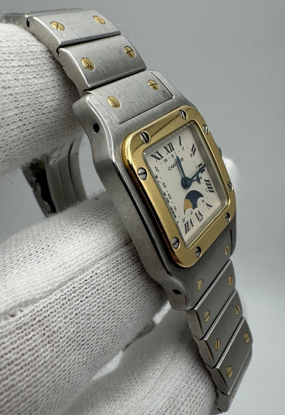 Cartier Santos Galbée Two-Tone Moonphase/Date 24x32mm Quartz 1998 (Unpolished)
