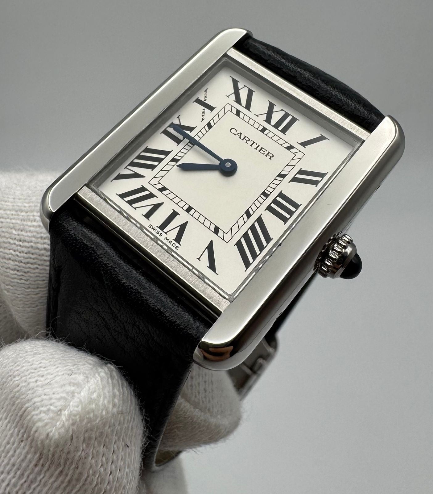 Cartier Tank Solo 31x24 Steel Quartz Silver Dial 2019 (Full-Set/Mint)