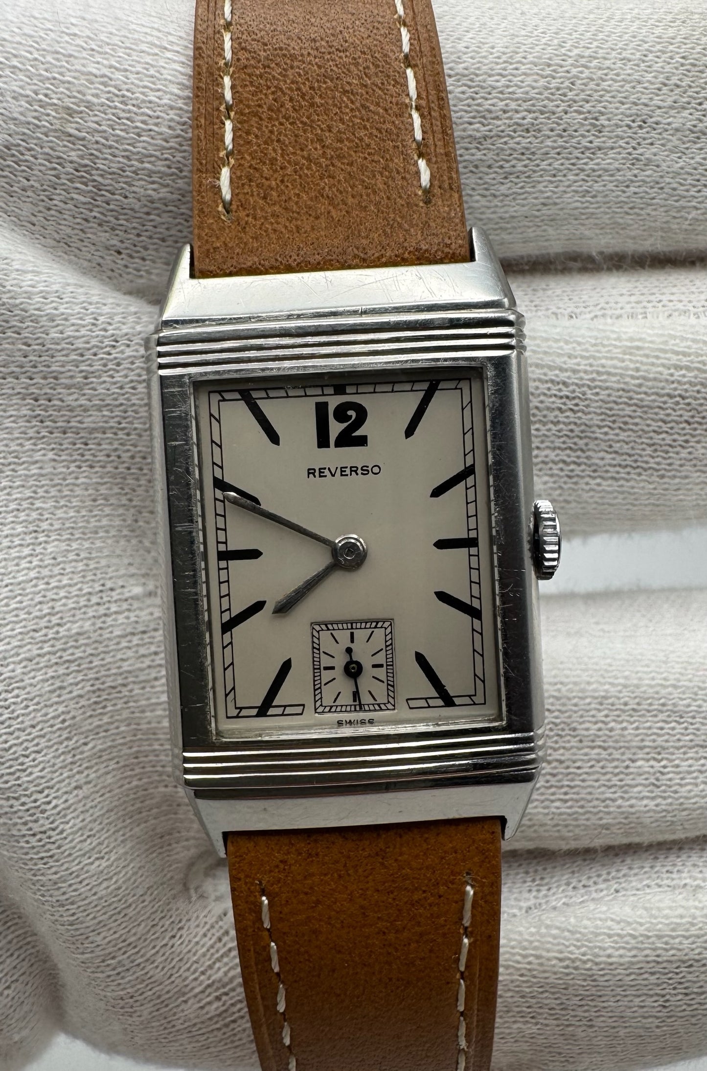 Jaeger-LeCoultre Reverso Vintage Steel Silver Dial First Generation Rare 1929 (Unpolished/Serviced)