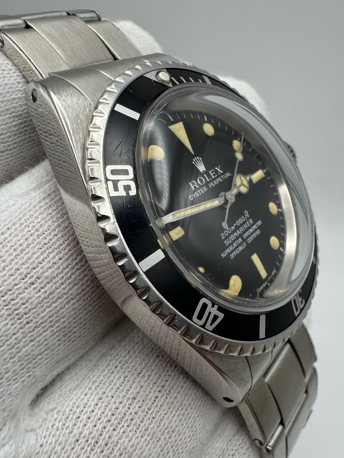 Rolex Submariner (No Date) 5512 "Meters First" Yellow Patina Zinc Sulfide Fat Font Insert 1967 (Full-Set/Mint/Serviced)