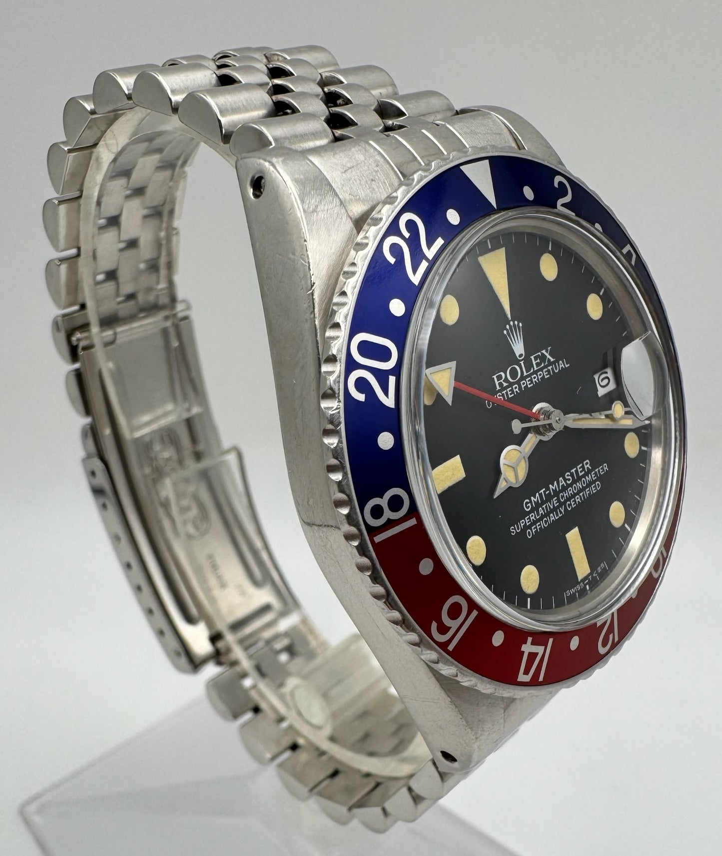 Rolex GMT-Master 16750 MK1 Matte Dial Yellow Patina Pepsi Jubilee 1983 (Full-Set/Serviced)
