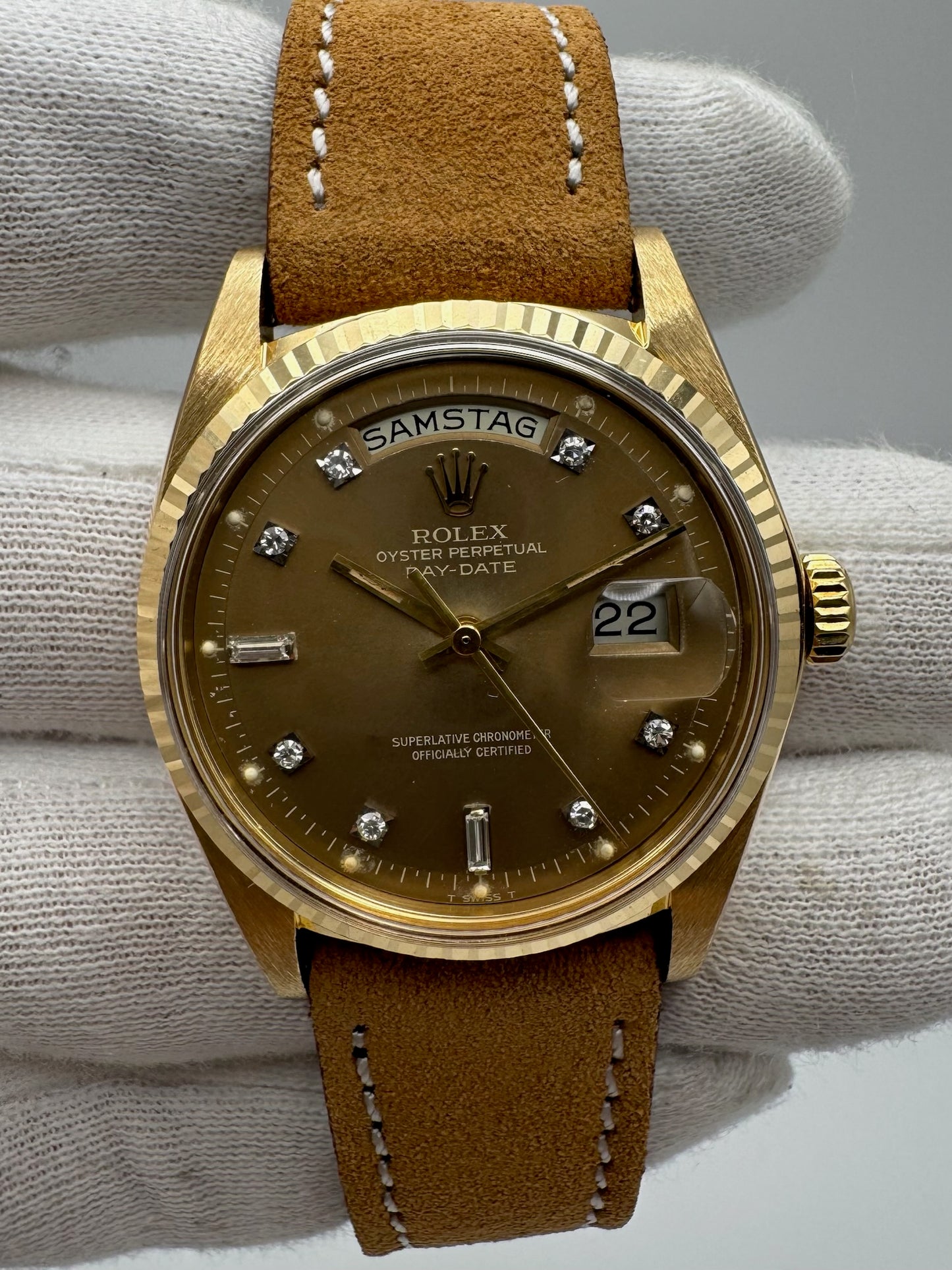 Rolex Day-Date 36 1803 OEM Ghost Diamond Dial 1976 Very Rare (Serviced)