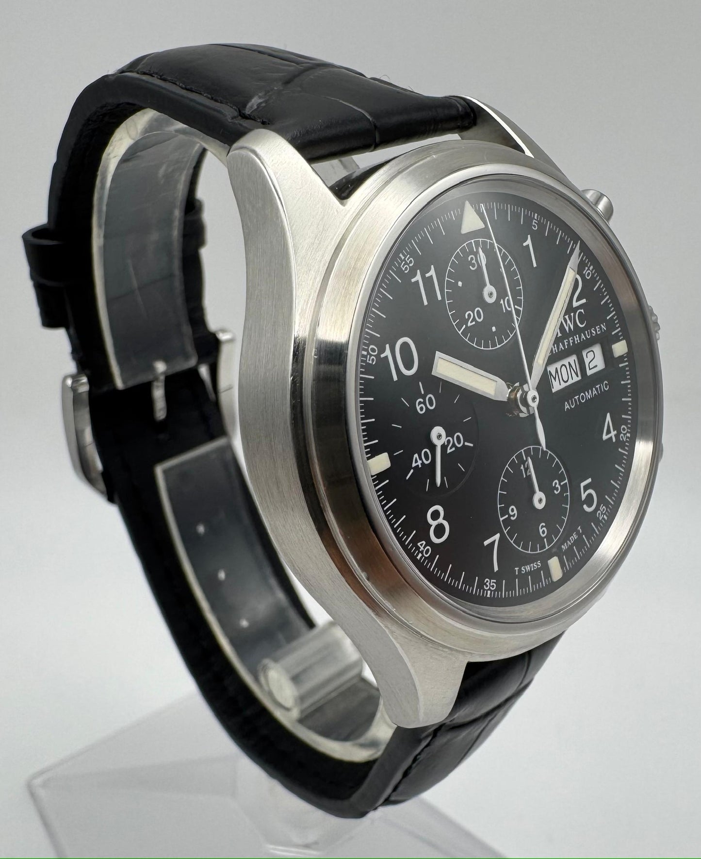 IWC Pilot Chronograph IW3706 Black Tritium Dial 1997 (Papers)