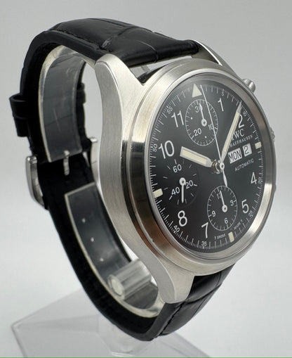 IWC Pilot Chronograph IW3706 Black Tritium Dial 1997 (Papers)