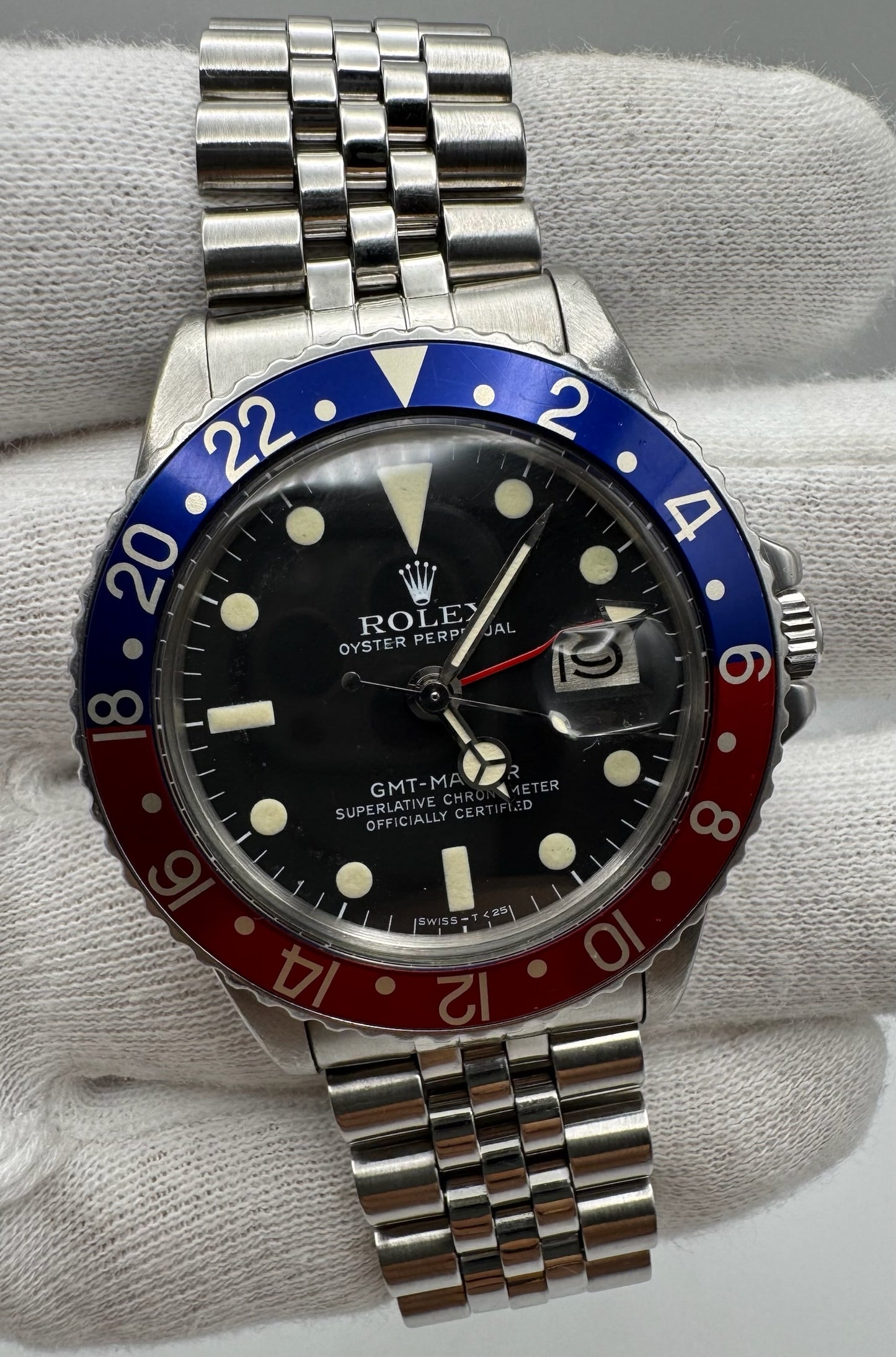 Rolex GMT-Master 1675 MK4 Pepsi Jubilee Vintage 1978 (Serviced)
