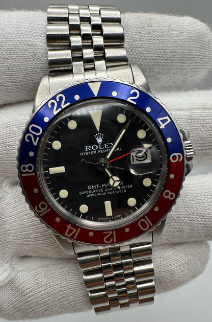 Rolex GMT-Master 1675 MK4 Pepsi Jubilee Vintage 1978 (Serviced)