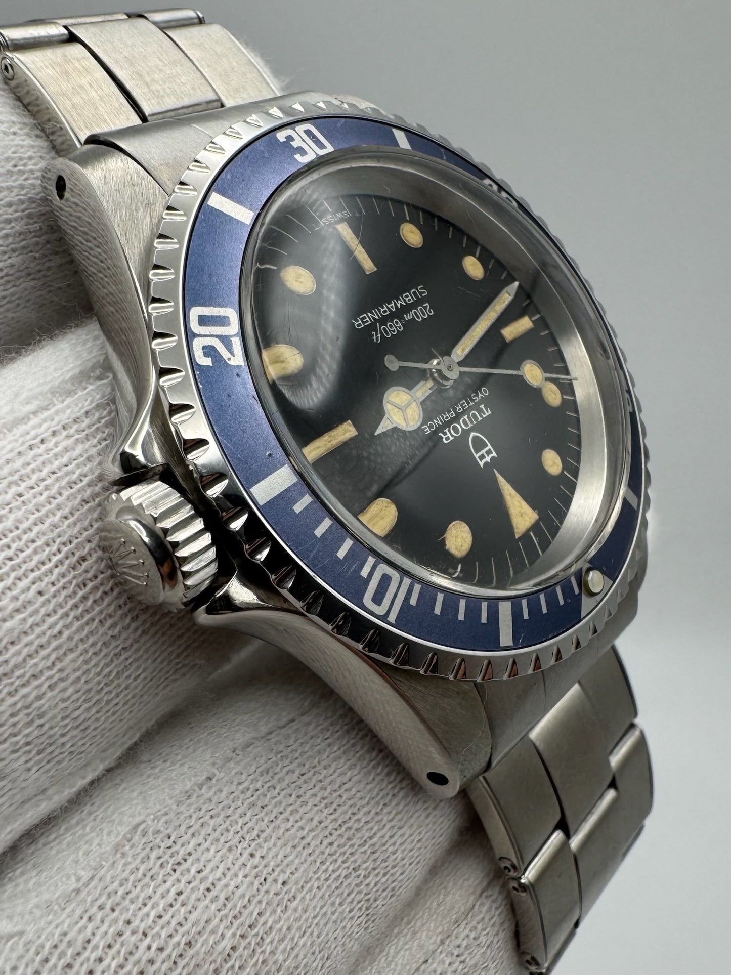 Tudor Submariner 7016/0 Yellow Patina Blue Insert 1968 (Serviced)