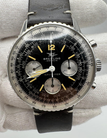 Breitling Navitimer 806 Vintage Steel Yellow Patina 1970 (Serviced)