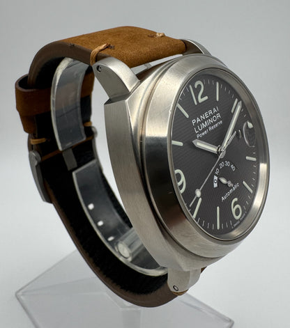 Panerai Luminor Power Reserve PAM57 Titanium Tobacco Dial Very Rare 2000 (Full-Set/Unpolished)