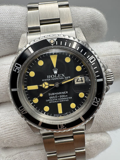 Rolex Submariner Date 1680 MK2 Yellow Patina 1978 (Serviced)