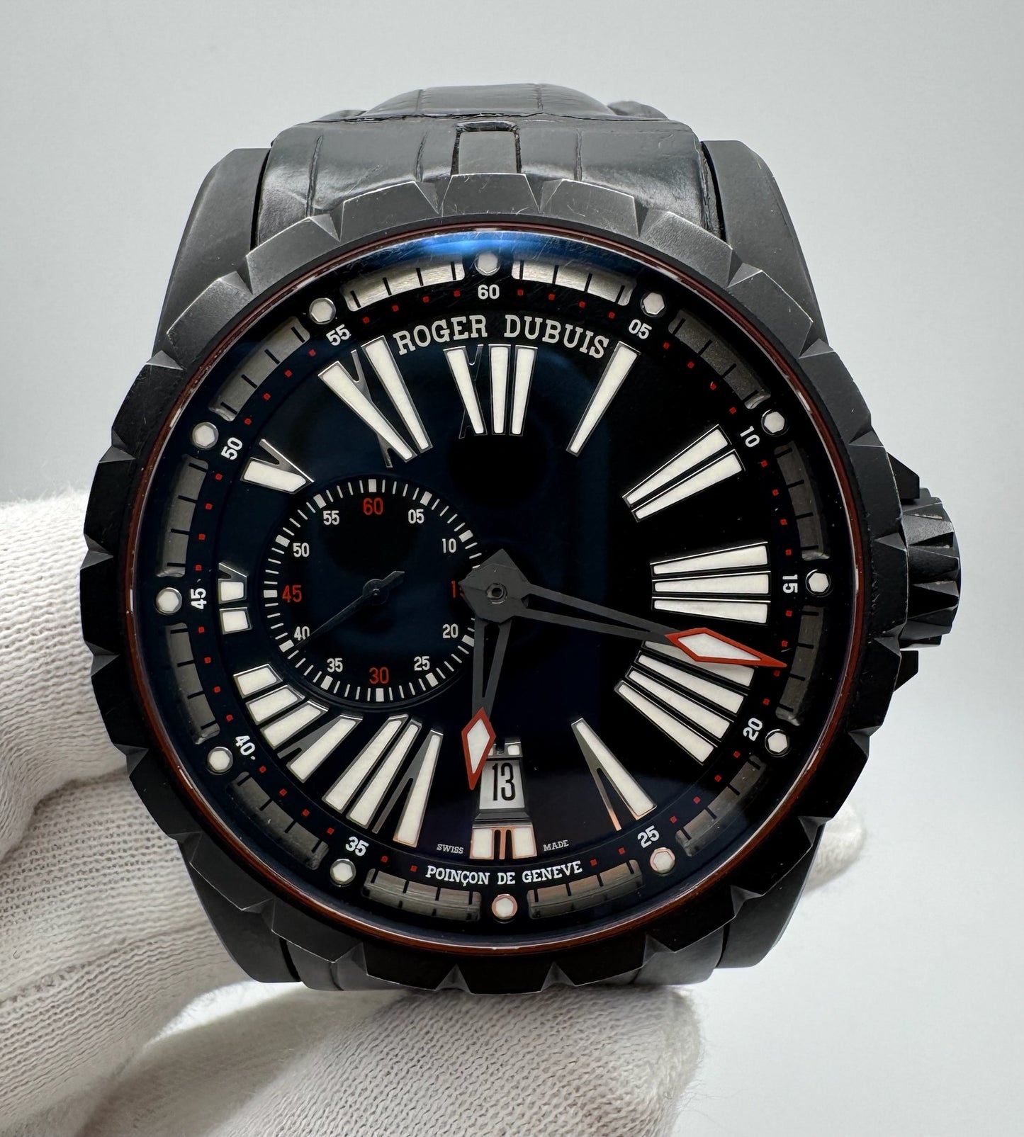 Roger Dubuis Excalibur DLC Titanium 45 Black Roman Dial (Serviced)