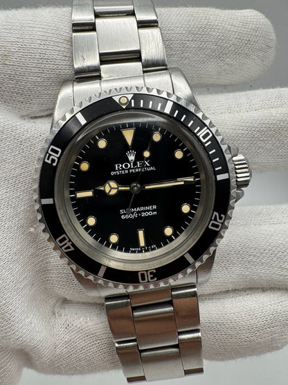 Rolex Submariner 5513 Glossy Dial Yellow Patina 1984 (Unpolished)